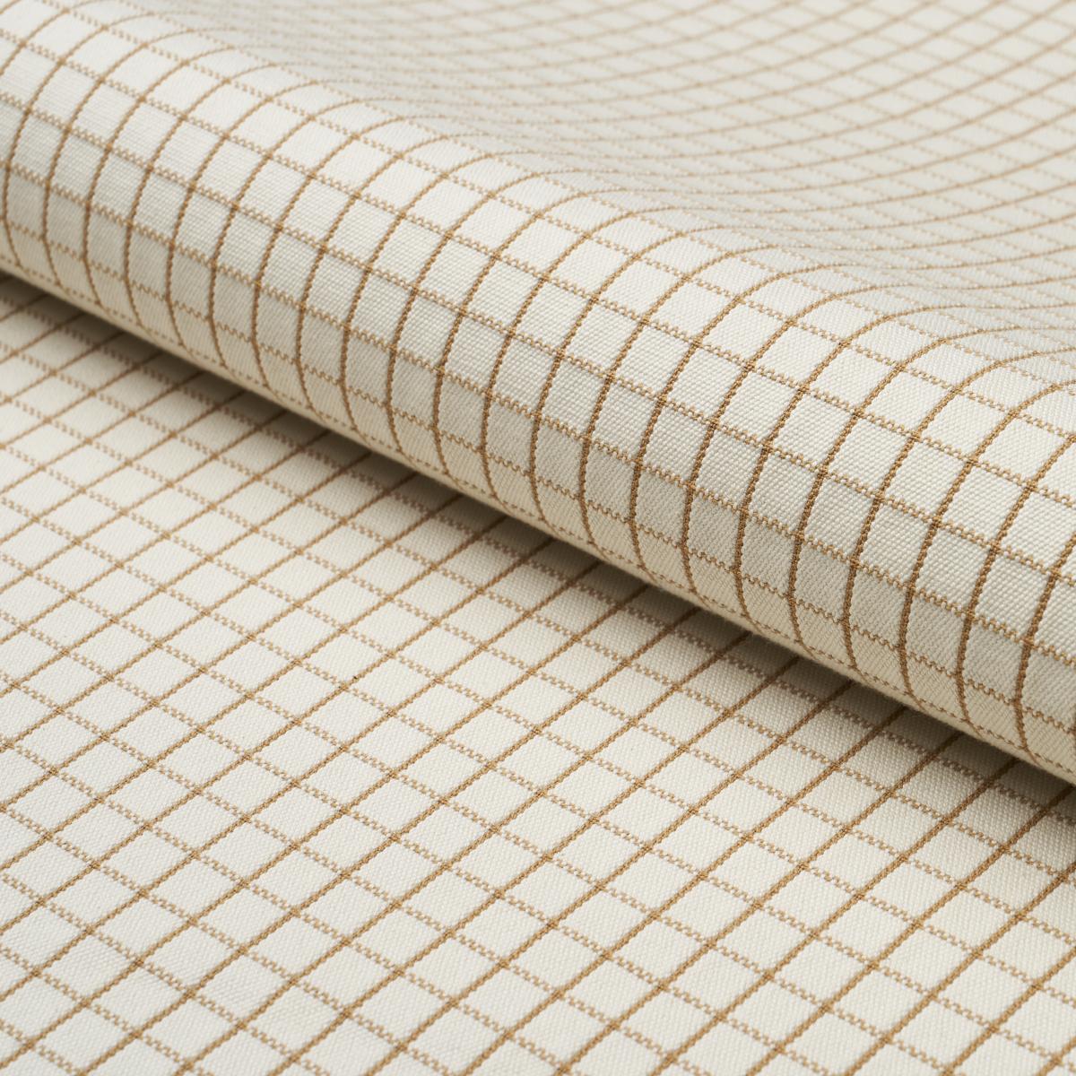 Schumacher Georgie Reversible Check Neutral Fabric