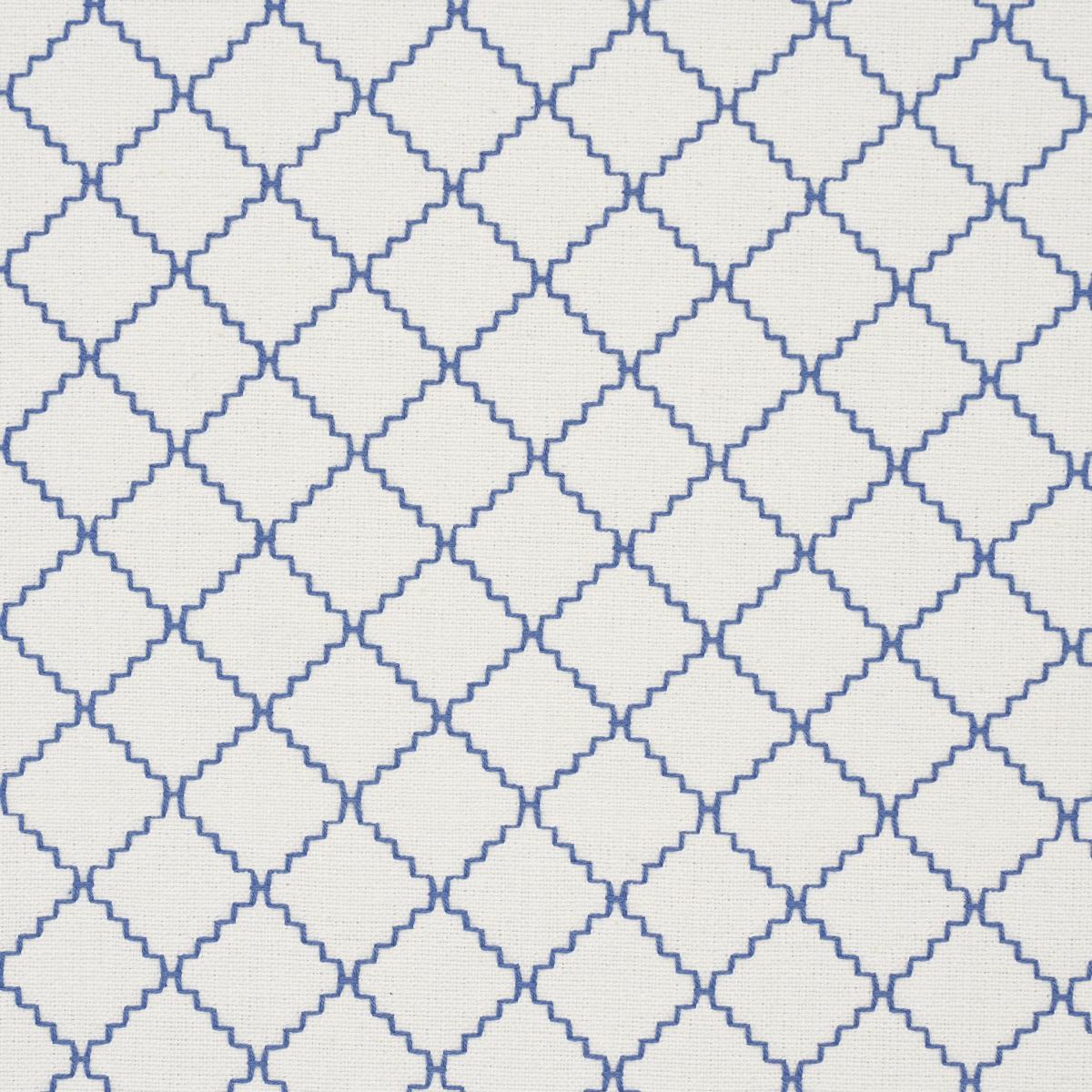 Schumacher Maggie Lattice Indigo Fabric