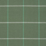 Schumacher Frannie Windowpane Green Fabric