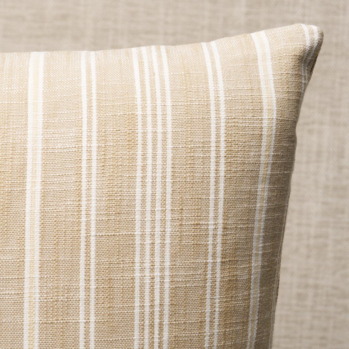 Schumacher Neutral 22" x 22" Lucy Stripe Pillow