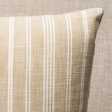 Schumacher Neutral 22" x 22" Lucy Stripe Pillow