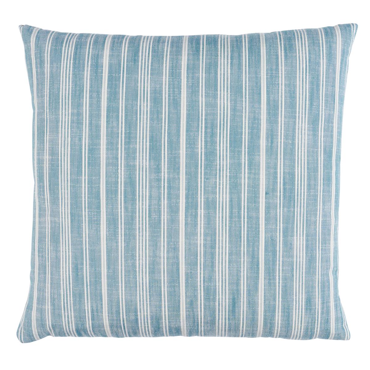Schumacher Indigo 18" x 18" Lucy Stripe Pillow