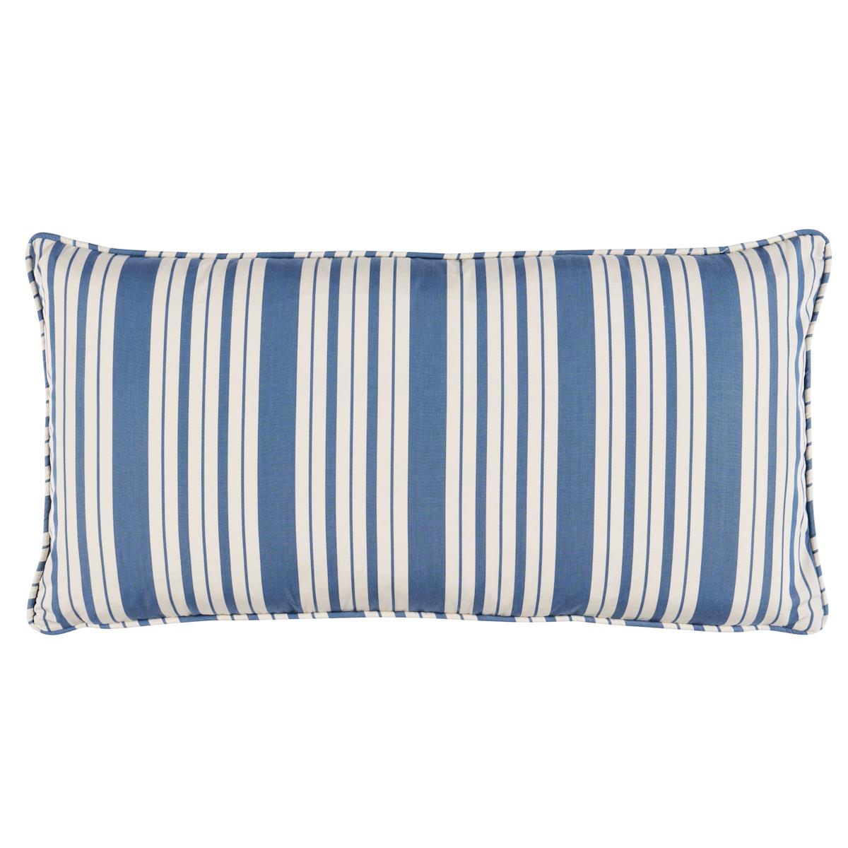 Schumacher Indigo 24" x 12" Markie Stripe Pillow