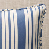 Schumacher Indigo 24" x 12" Markie Stripe Pillow