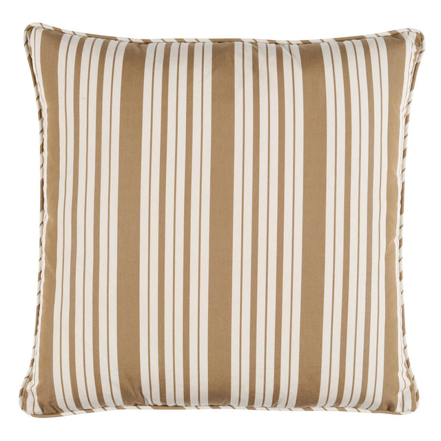 Schumacher Neutral 18" x 18" Markie Stripe Pillow