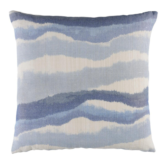 Schumacher Lagoon 24" x 24" Chandler Warp Print Pillow