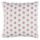 Schumacher Clay & Blue 18" x 18" Lucie Pillow