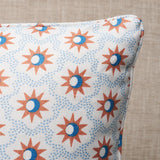Schumacher Clay & Blue 18" x 18" Lucie Pillow