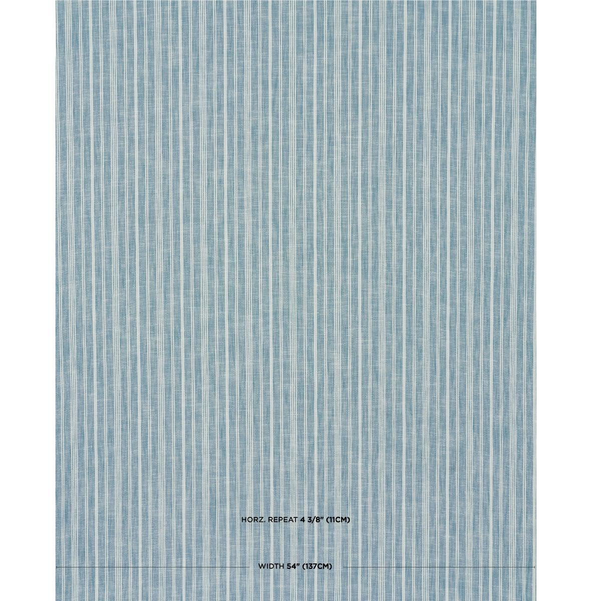 Schumacher Lucy Stripe Indigo Fabric