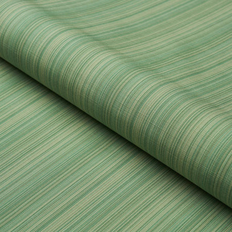 Schumacher Gracie Solid Stri Emerald Fabric