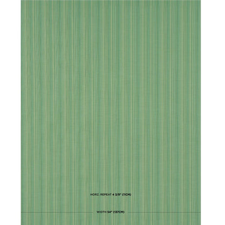 Schumacher Gracie Solid Stri Emerald Fabric