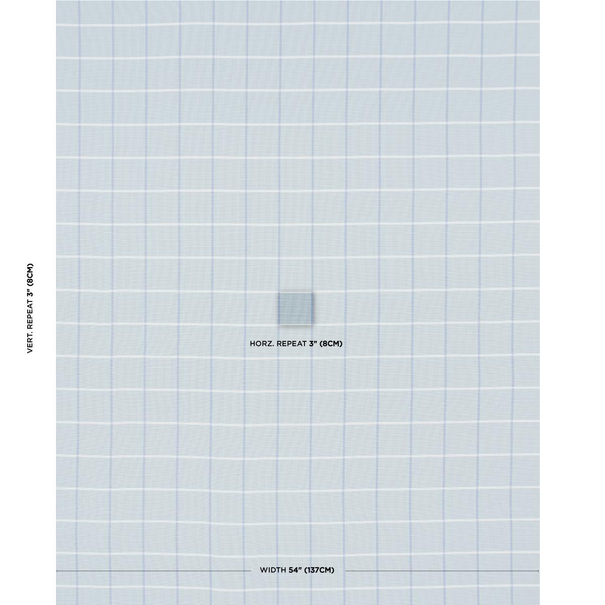 Schumacher Frannie Windowpane China Blue Fabric