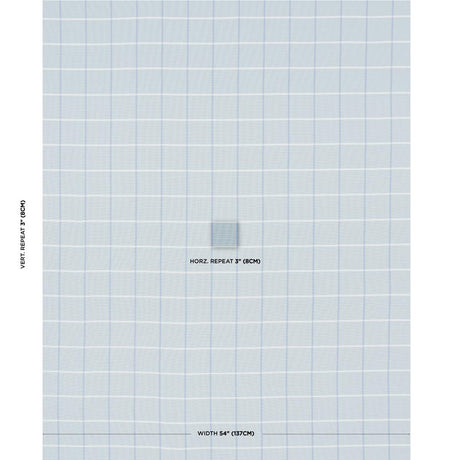 Schumacher Frannie Windowpane China Blue Fabric