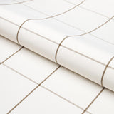 Schumacher Woodman Check Berber Brown Fabric