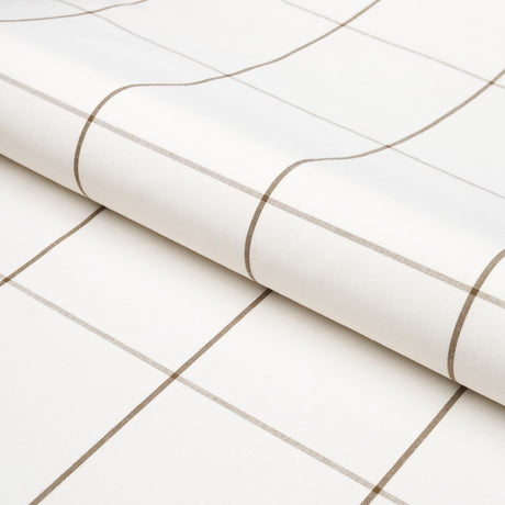 Schumacher Woodman Check Berber Brown Fabric