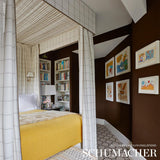 Schumacher Woodman Check Berber Brown Fabric