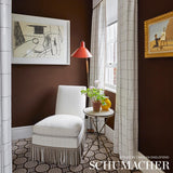 Schumacher Woodman Check Berber Brown Fabric