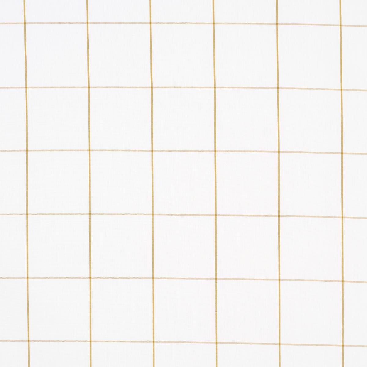 Schumacher Woodman Check Straw Fabric