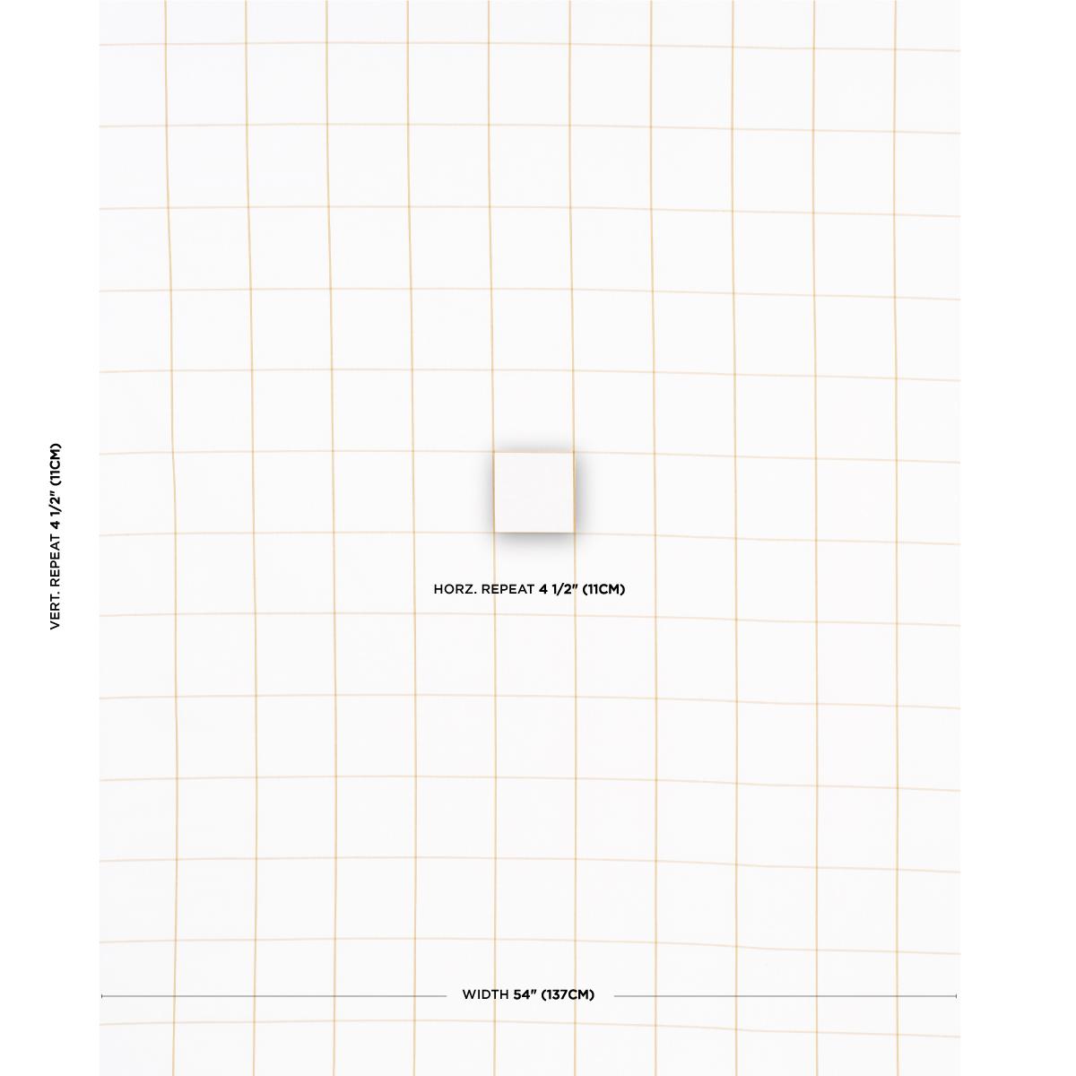 Schumacher Woodman Check Straw Fabric