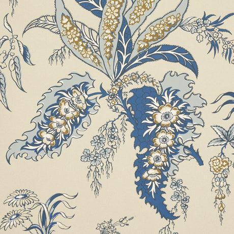 Schumacher Apolline Botanical Ciel & Marine Wallpaper
