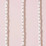 Schumacher Rousseau Stripe Cocoa & Blush Wallpaper