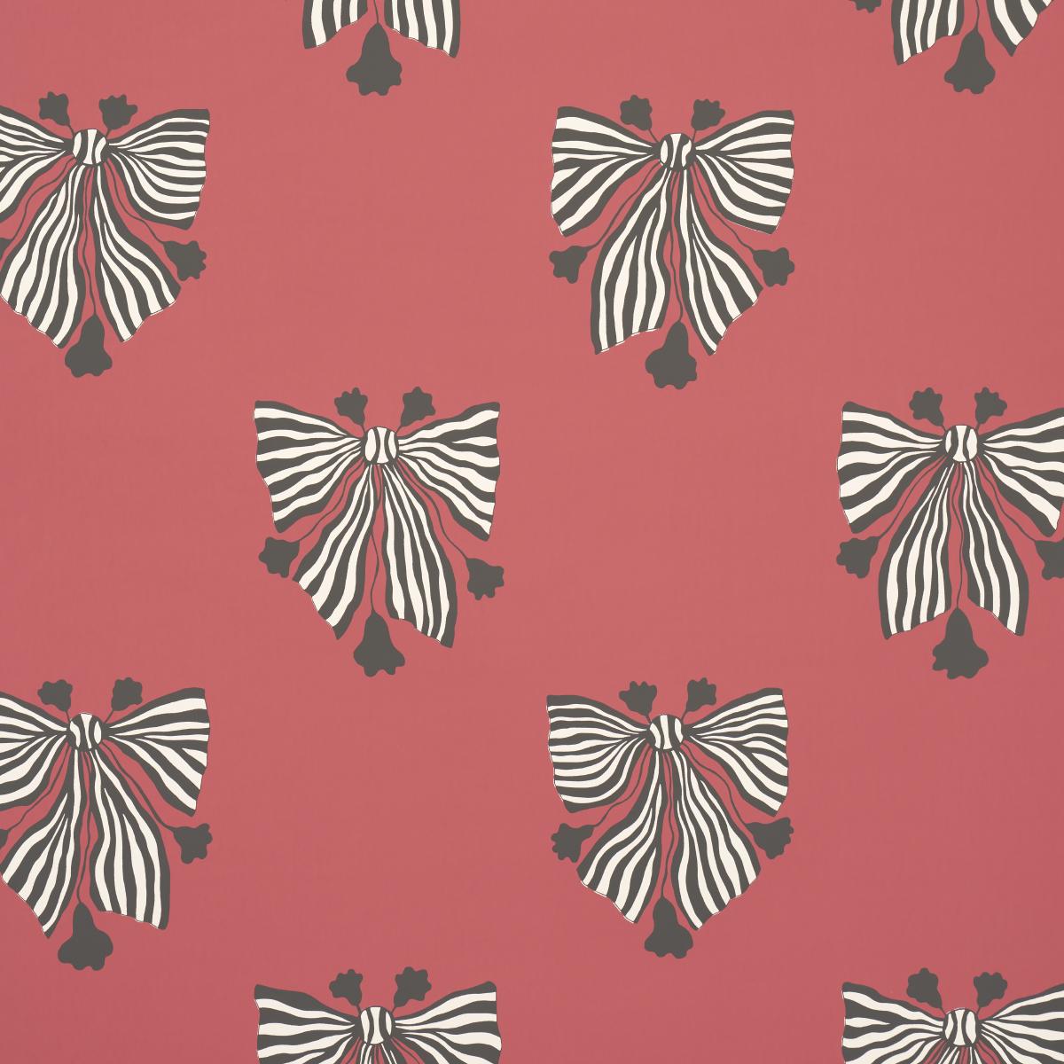 Schumacher Bow-Wow-Wow Red Wallpaper