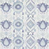 Schumacher Elizia Ikat Mineral And Indigo Fabric