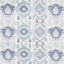 Schumacher Elizia Ikat Mineral And Indigo Fabric