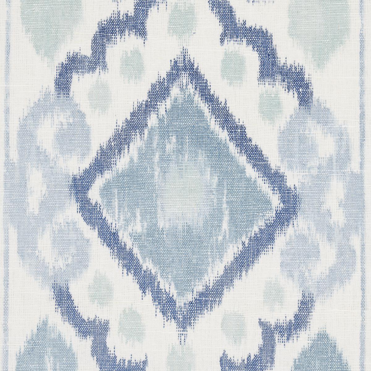 Schumacher Elizia Ikat Mineral And Indigo Fabric