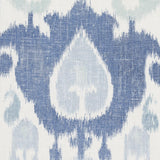 Schumacher Elizia Ikat Mineral And Indigo Fabric