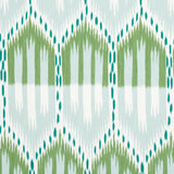 Schumacher Bukhara Ikat Mineral And Leaf Fabric