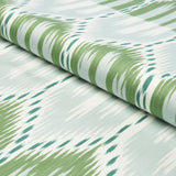 Schumacher Bukhara Ikat Mineral And Leaf Fabric