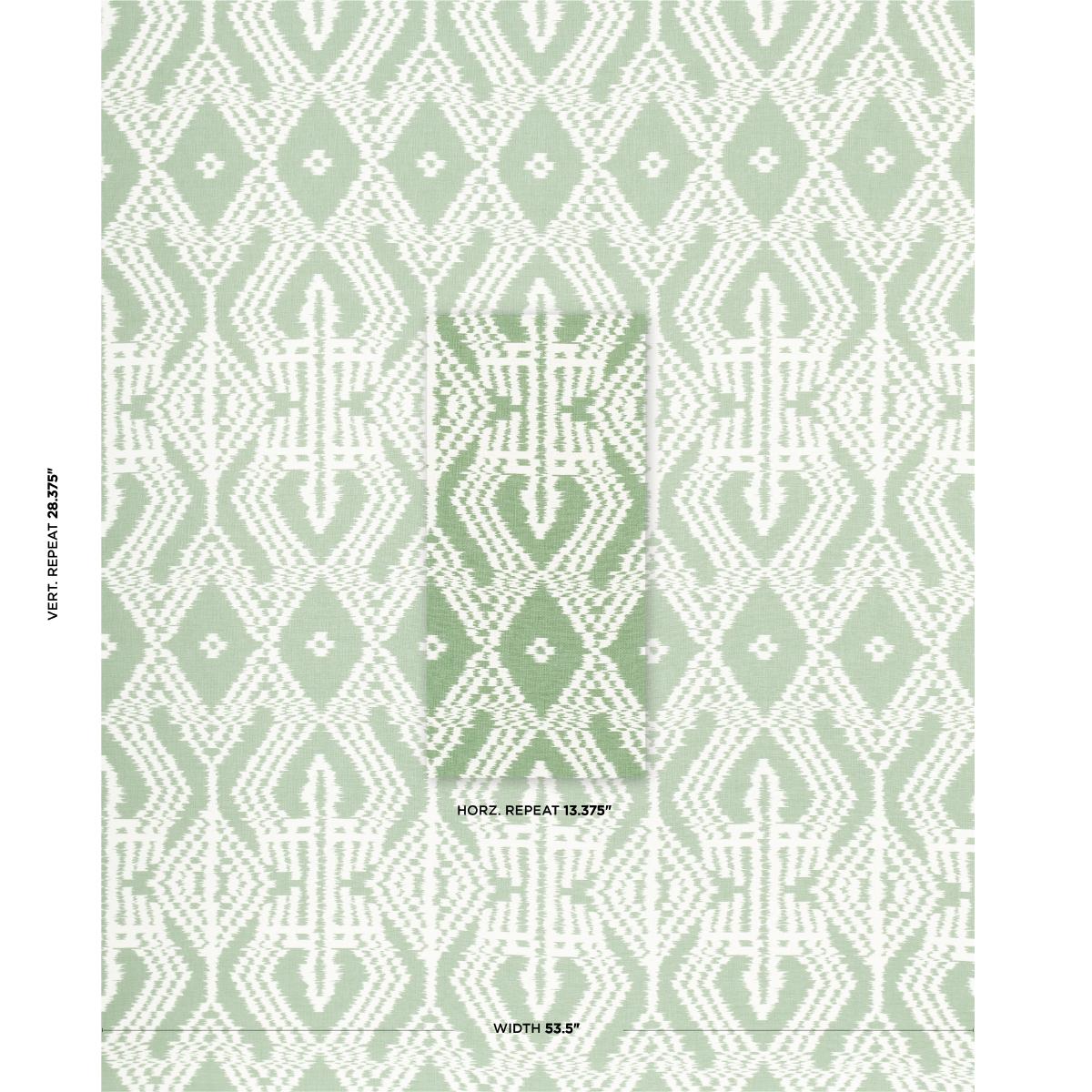 Schumacher Asaka Ikat Green Fabric
