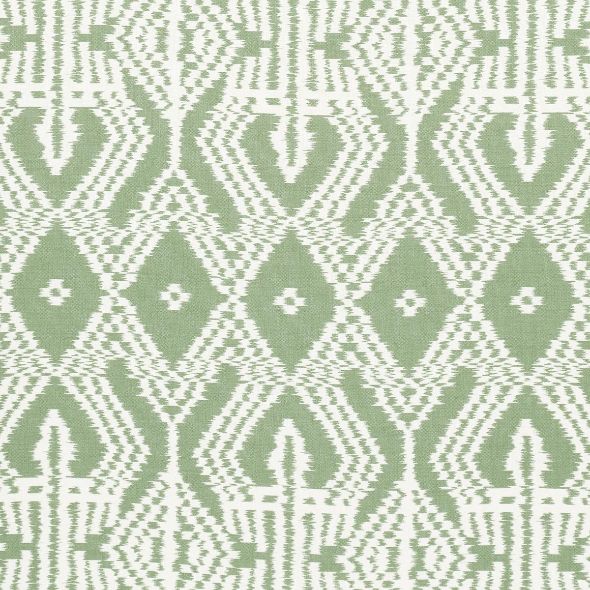 Schumacher Asaka Ikat Green Fabric