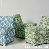 Schumacher Asaka Ikat Green Fabric