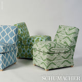 Schumacher Asaka Ikat Green Fabric