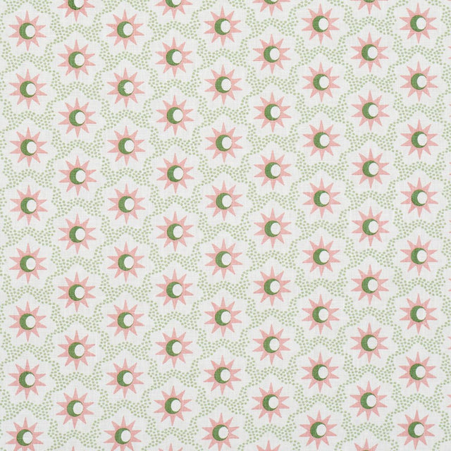 Schumacher Lucie Pink & Green Fabric