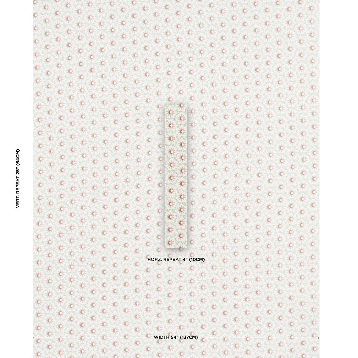 Schumacher Lucie Pink & Green Fabric