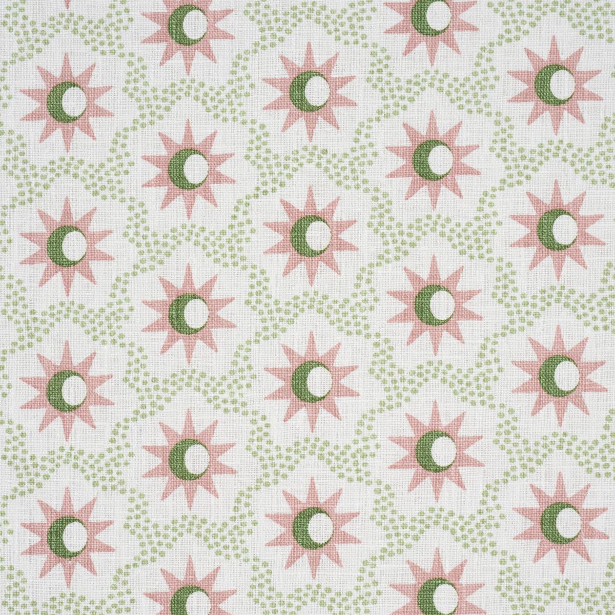 Schumacher Lucie Pink & Green Fabric