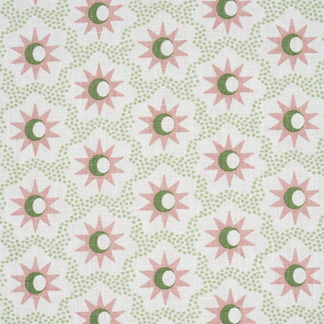 Schumacher Lucie Pink & Green Fabric