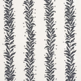 Schumacher Tendril Stripe Indoor/Outdoor Black & Cream Fabric