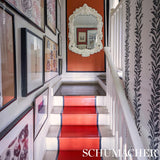 Schumacher Tendril Stripe Indoor/Outdoor Black & Cream Fabric