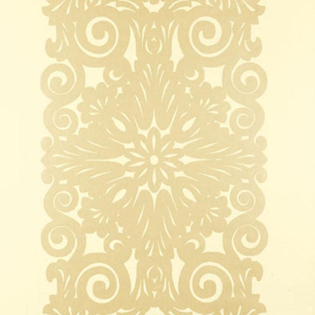 Schumacher Graphic Panel Stripe Champagne Shimmer Wallpaper