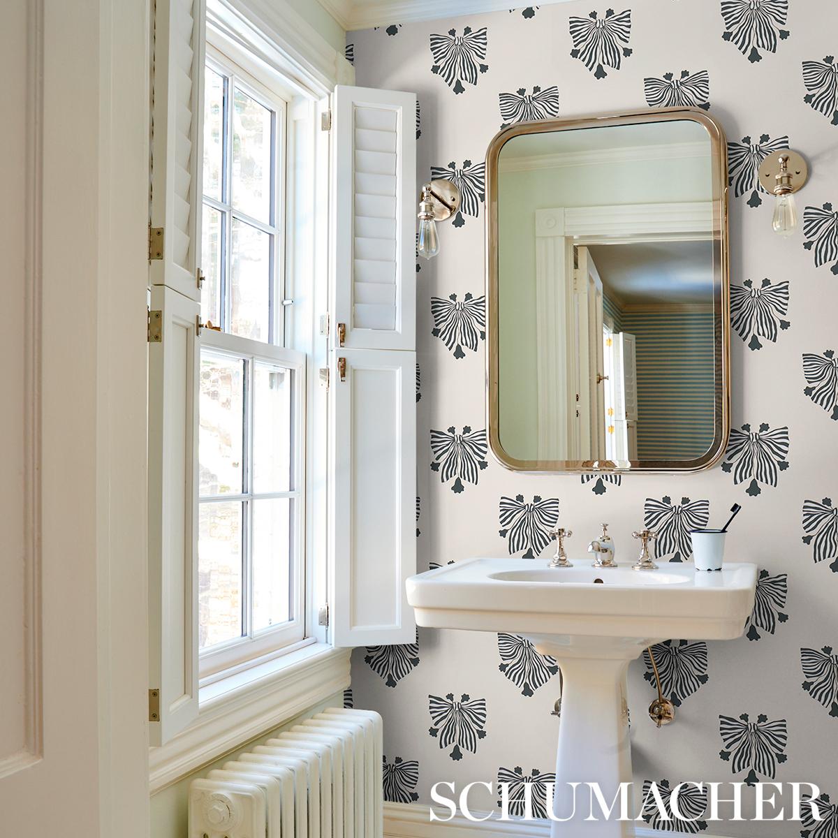 Schumacher Bow-Wow-Wow Cream Wallpaper