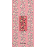 Schumacher Thistle Vine Red & Gold Wallpaper