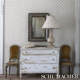 Schumacher Hubert'S Bees White & Gold Wallpaper
