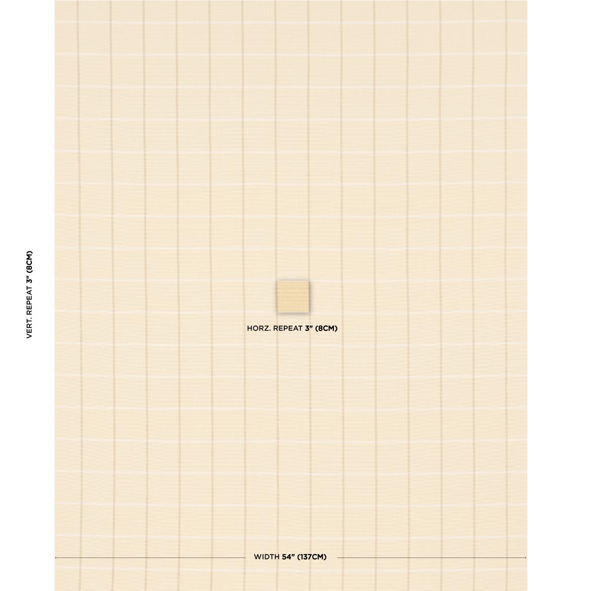 Schumacher Frannie Windowpane Camel Fabric