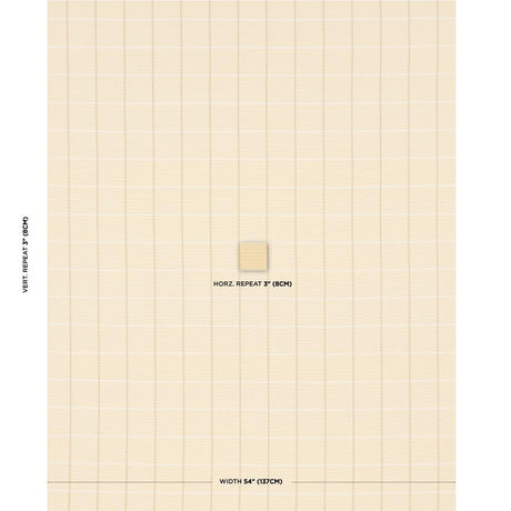 Schumacher Frannie Windowpane Camel Fabric