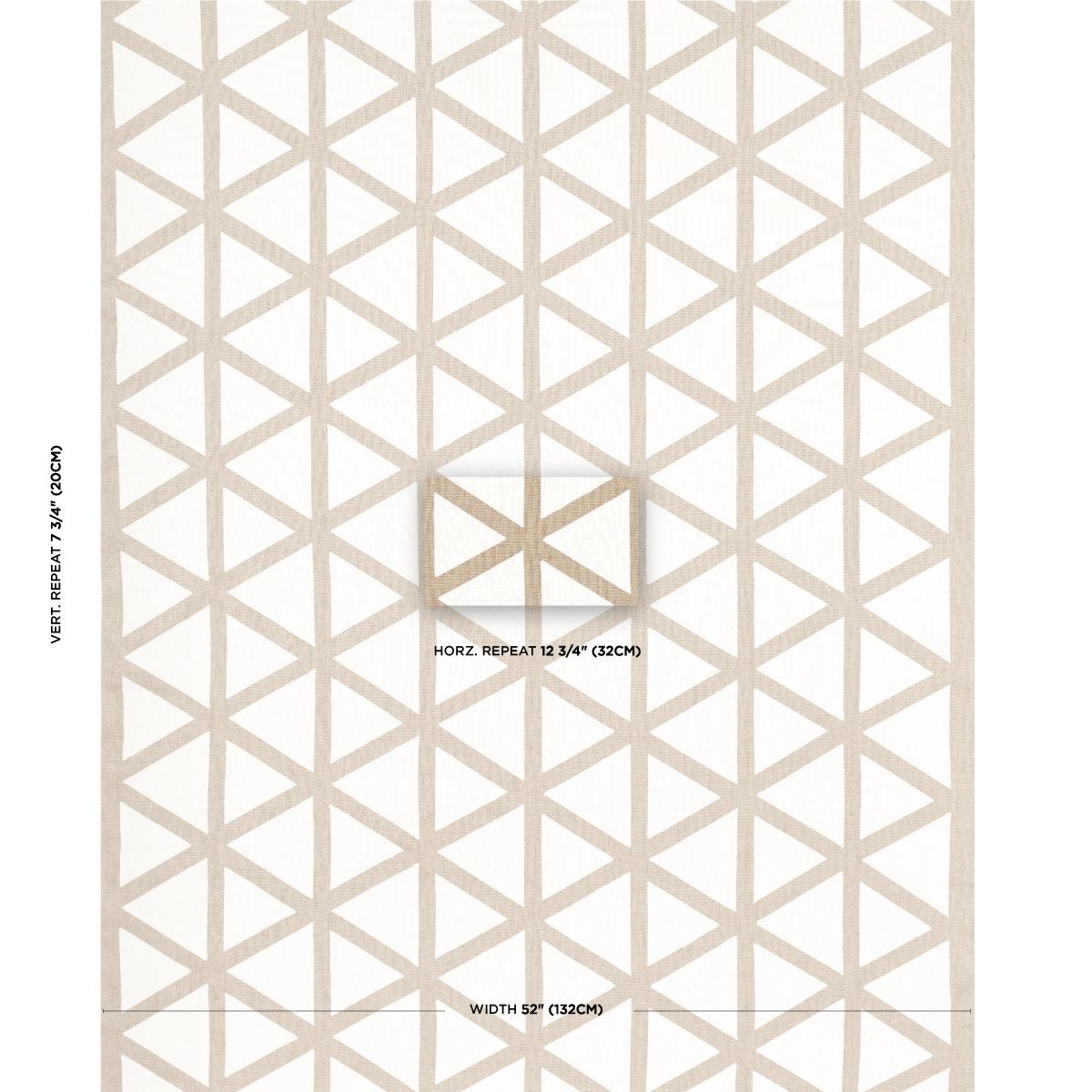 Schumacher Tipton Appliqu Flax Fabric