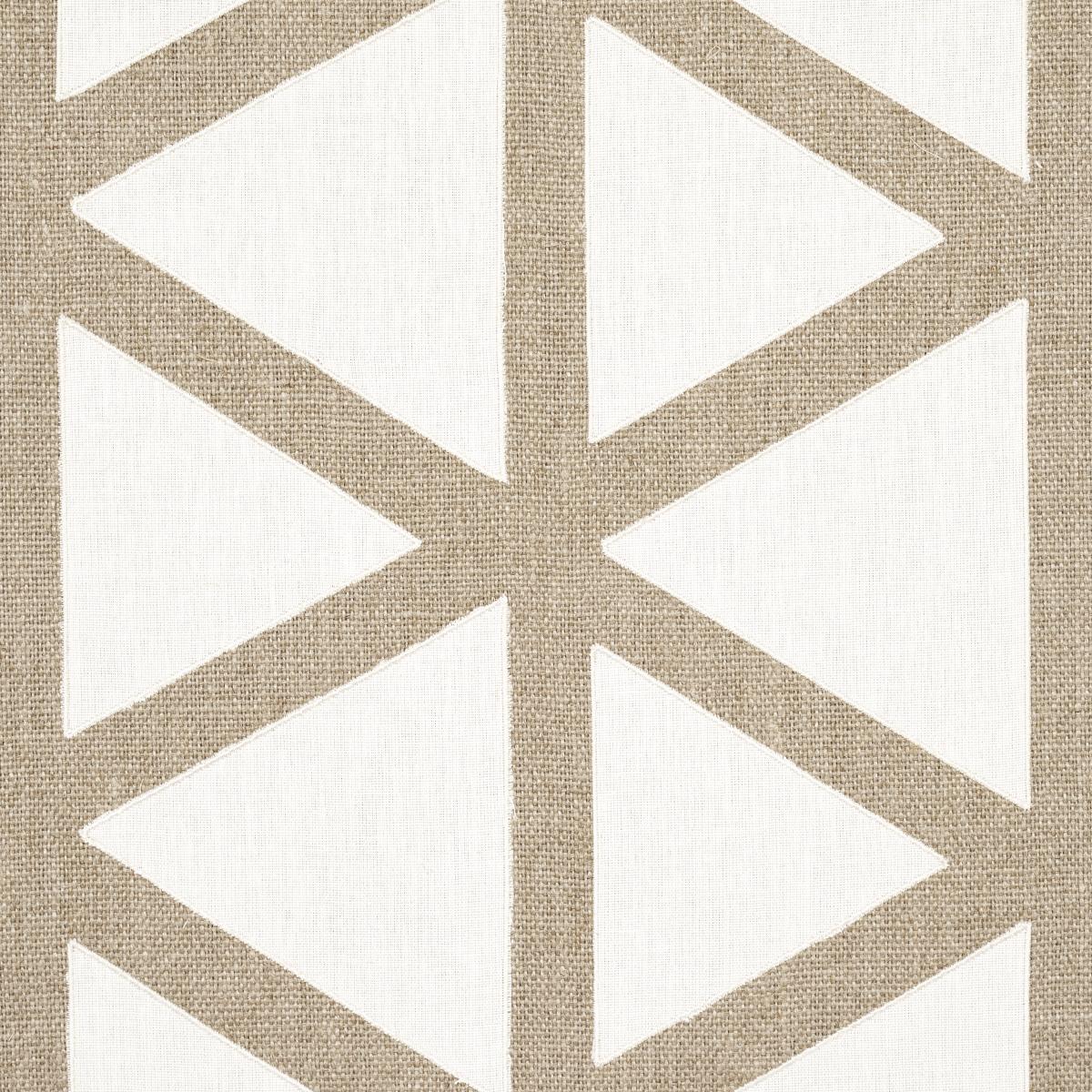 Schumacher Tipton Appliqu Flax Fabric